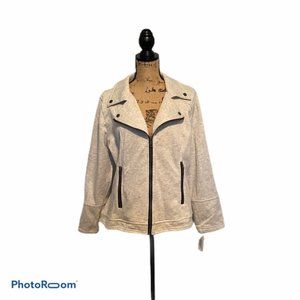Style & Co Jacket Gray Moto Size 1X NEW